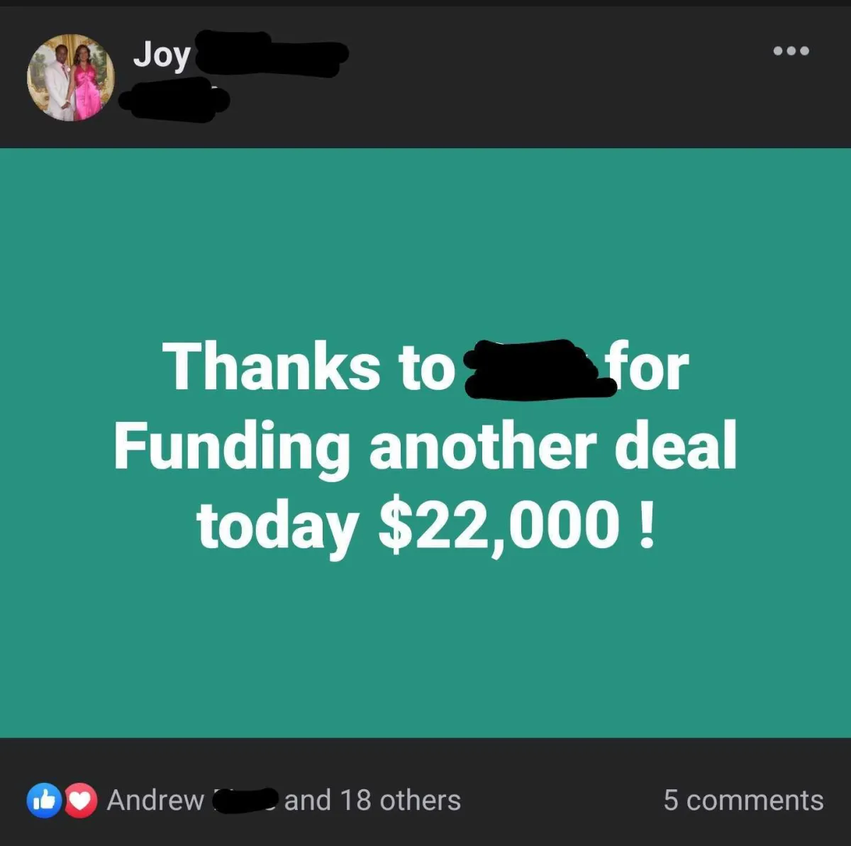 thanking words for successful deal